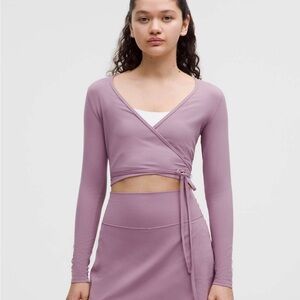 Lululemon Nulu Lavender Wrap Blouse